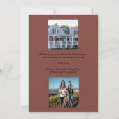 当社の初めてのクリスマス – 新築 – ドアの写真を移動 案内状 (裏面)