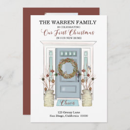 当社の初めてのクリスマス – 新築 – ドアの写真を移動 案内状