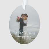 当社の初めてのクリスマス|Mr.And Mrs.|白写真 オーナメント (正面)