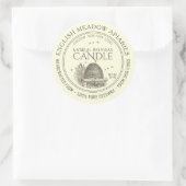 当社の巣から手作りされた100% 蜜蝋キャンドル スケップ ラウンドシール (バッグ)