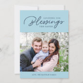 当社の恵み |イースターフォトカード |青 シーズンカード (正面)