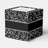 当社の文字: 50誕生日乱数ブラック/ホワイト フェイバーボックス