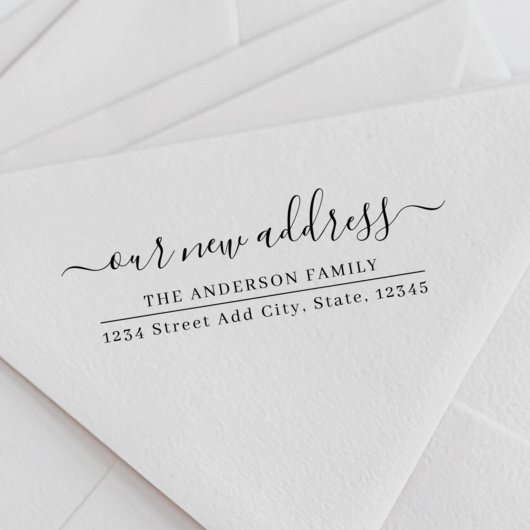 当社の新しい住所の引越し告知差出人住所 セルフインキングスタンプ