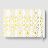 当社の登結婚録フローラつる植物ゴールドフォイル&ホワイト ゲストブック (裏面)