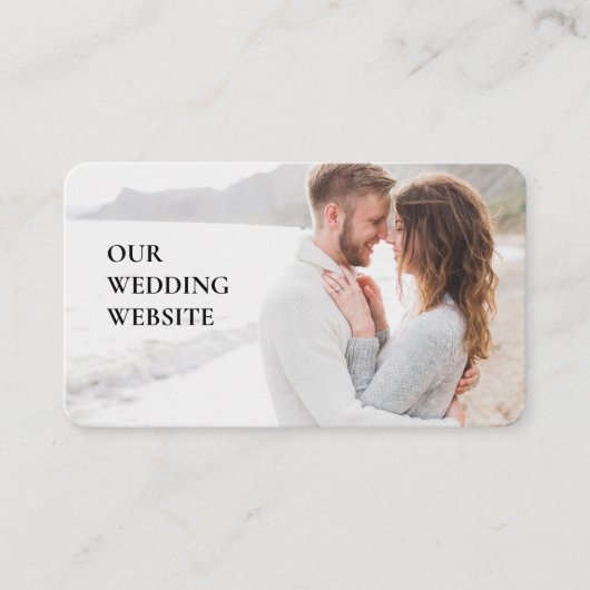 当社の結婚ウェブサイトQRコードカスタムフォトスキャン エンクロージャーカード (正面)