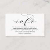 当社の結婚詳細とウェブサイモダント エンクロージャーカード (正面)