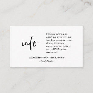 当社の結婚詳細、Webサイト、RSVP、エンクロージャカード エンクロージャーカード