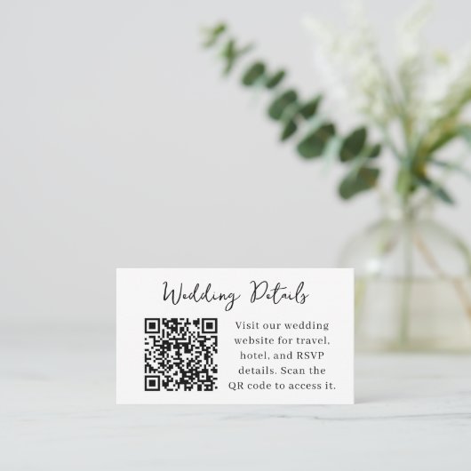 当社の結婚詳細QRコード格納装置カード 名刺 (スタンド正面)