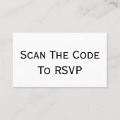 当社の結婚詳細RSVPの予算結婚QRコード 名刺 (裏面)