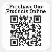 当社の製品をオンラインで購入するQRコードデザイン スクエアシール (正面)