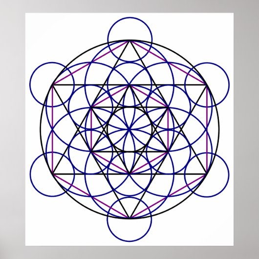 当社の7チャクラからヒューマンメルカバエネルギーフィールド ポスター (正面)