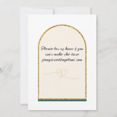 当社の/結婚金ゴールド端への招待状 招待状 (裏面)