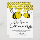 当社のHiveは成長を続けるBeeをテーマにした発表 案内状 (正面/裏面)