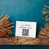 当社のWi-Fiをお楽しみください | WIFI歓迎QRコード フォトプラーク (側面)