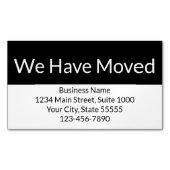 当社は事業発表を白黒に変更 マグネット名刺 (正面)