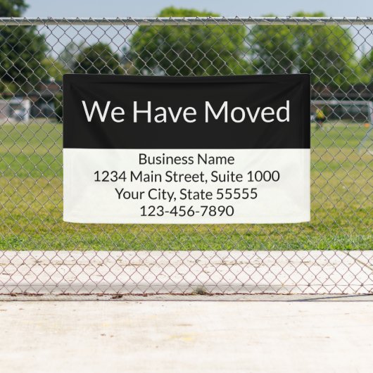 当社は事業発表を白黒に変更 横断幕 (インサイチュ)