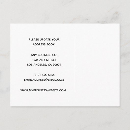 当社は住所の変更を移転した 案内ポストカード (裏面)