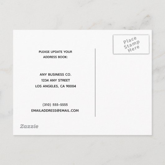 当社は住所の変更を移転した 案内ポストカード (裏面)