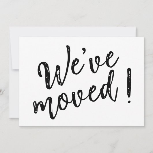 当社は移転しました モダンな手書きスクリプト 案内状 (正面)