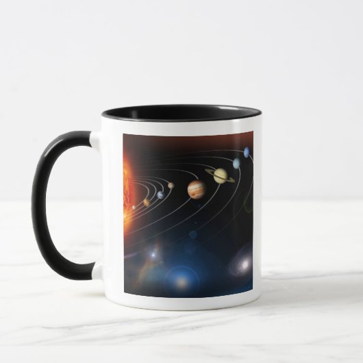当社システムのデジタル生成太陽の画像 マグカップ (左)