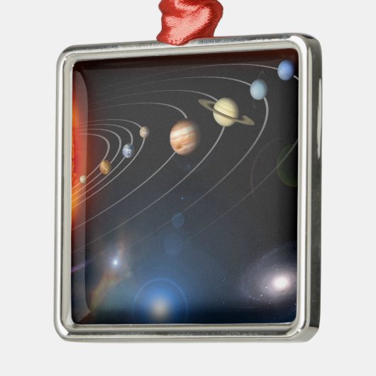 当社システムのデジタル生成太陽の画像 メタルオーナメント (左)