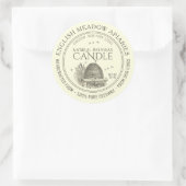 当社ハチミツ巣から手作り 100% 蜂蝋キャンドル スケップ ラウンドシール (バッグ)