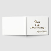 当社一周年記念ゲストブック金ゴールドタイポグラフィ ゲストブック (全面)