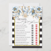 当該ブライダルシャワーゲーム 招待状 (正面)