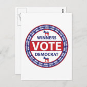 当選者投票民主党 ポストカード (正面/裏面)
