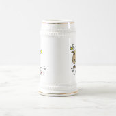 彗星のトナカイのクリスマスのTシャツおよびギフト ビールジョッキ (中央)