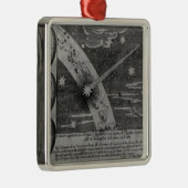 彗星の占星術のな図表 メタルオーナメント (右)