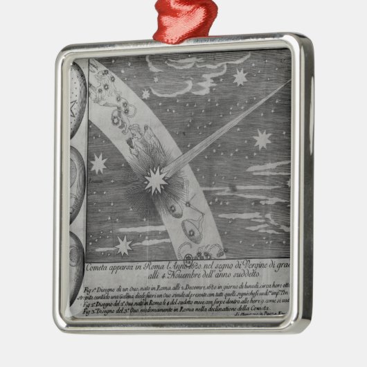 彗星の占星術のな図表 メタルオーナメント (左)