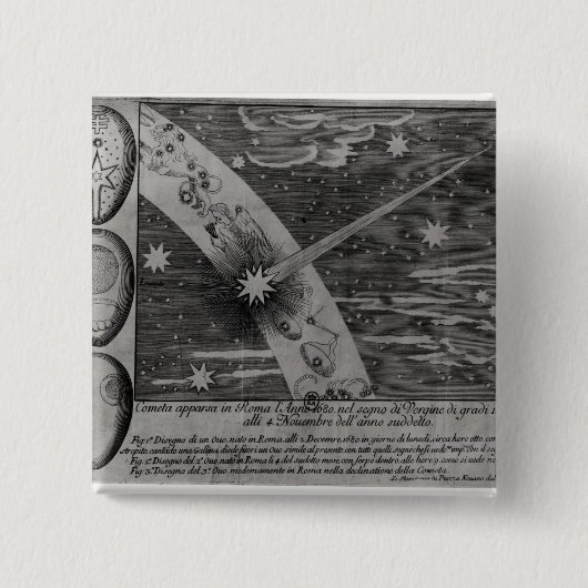 彗星の占星術のな図表 缶バッジ (正面)