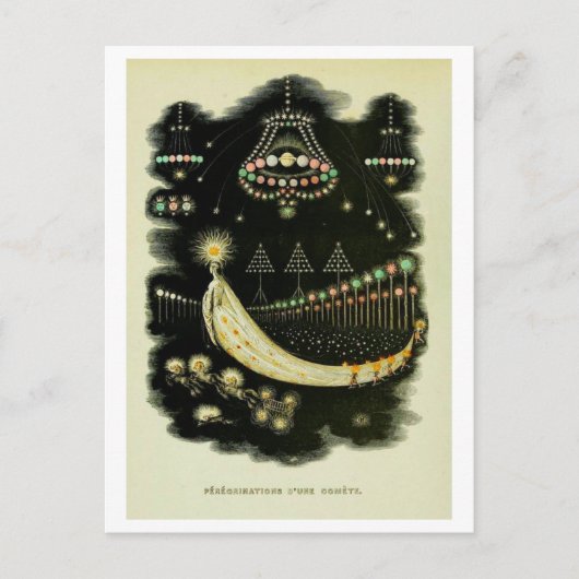 "彗星の放浪"グランドビルイラストレーション ポストカード (正面)