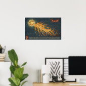 彗星アウグスブルク奇跡の本1552宇宙天文学 ポスター (ホームオフィス)