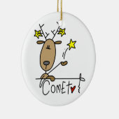 彗星トナカイのクリスマスの記念品のオーナメント セラミックオーナメント (右)