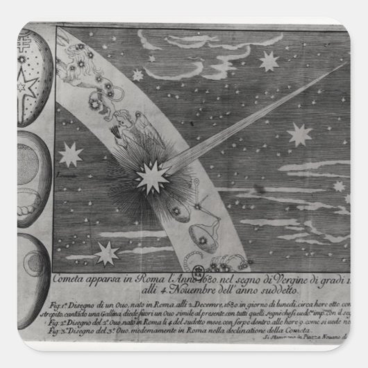 彗星占星術のの図 スクエアシール (正面)