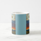 彗星絵画プリント コーヒーマグカップ (中央)