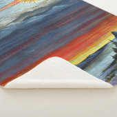 彗星絵画プリント シェルパブランケット (3/4)