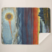 彗星絵画プリント シェルパブランケット (正面(横))