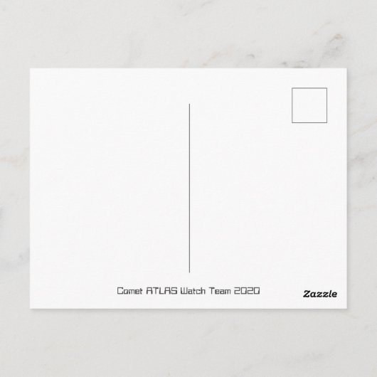 彗星ATLAS 2020 ポストカード (裏面)