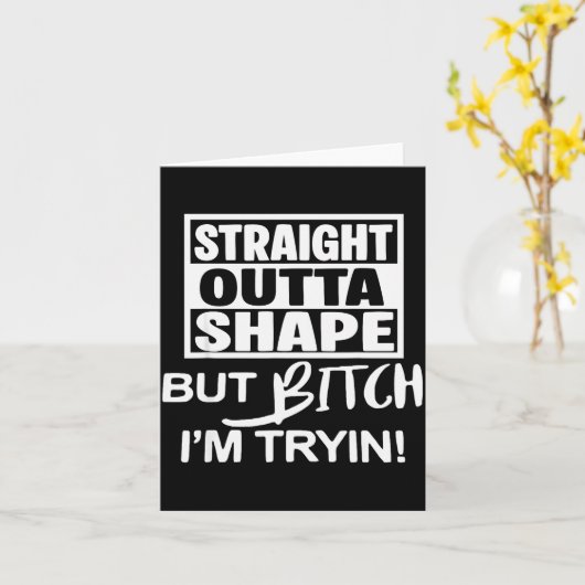 形からしてアウトだが、くそ、頑張ってる面白いワークアウト カード (黄色い花)