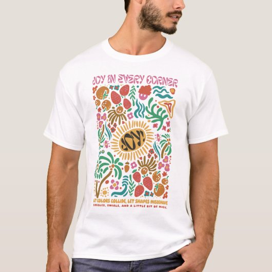形と色によるマキシマリストの歓喜 Tシャツ (正面)