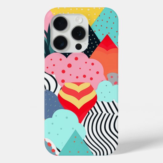 形や点、線が色鮮やかな背景 Case-Mate iPhoneケース (裏面)