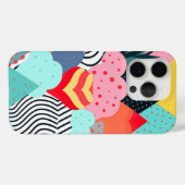 形や点、線が色鮮やかな背景 Case-Mate iPhoneケース (裏面 (横))