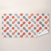 形カラフル状（サンゴと灰色） バスタオル (バスタオル)