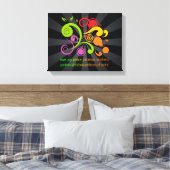 形カラフル状、精神の果実 キャンバスプリント (インサイチュ (寝室))