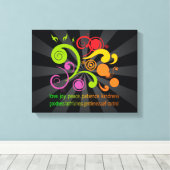 形カラフル状、精神の果実 キャンバスプリント (インサイチュ (ウッドフロア))