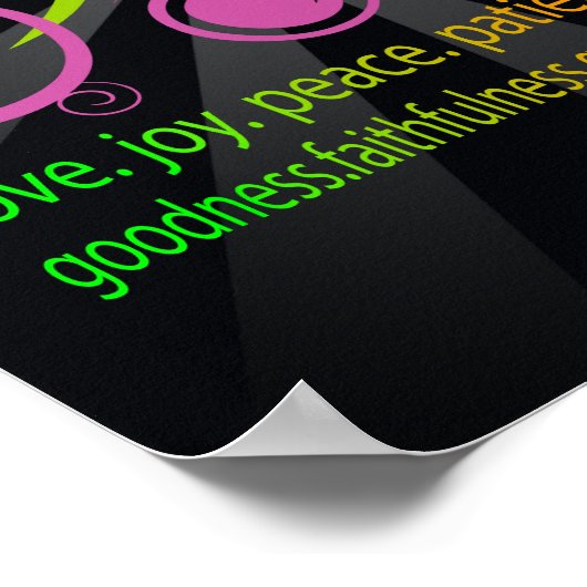 形カラフル状、精神の果実 ポスター (角)