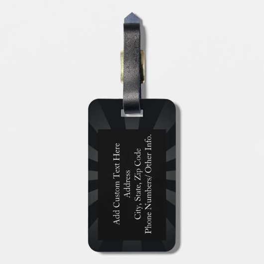 形カラフル状、精神の果実 ラゲッジタグ (裏面縦)